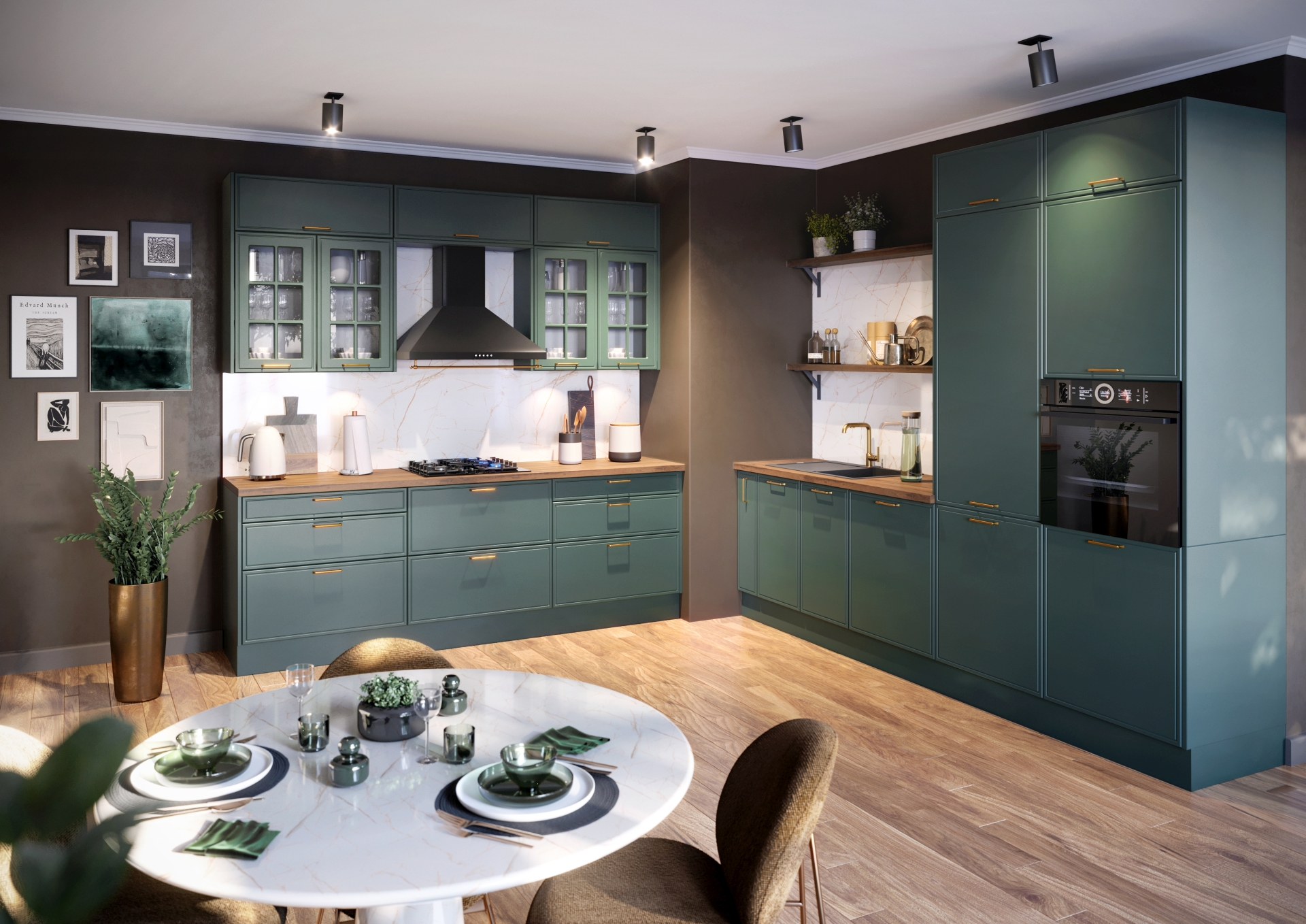 Kuchenne inspiracje: Do jakich frontów pasują uchwyty w kolorze złota?